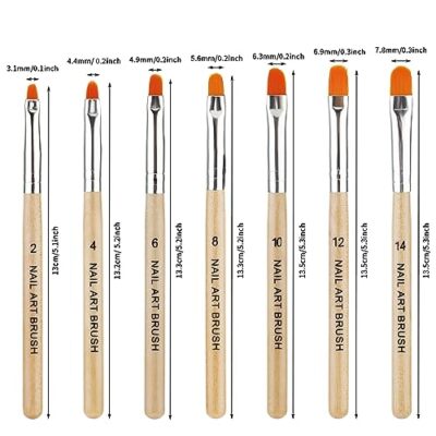 Orange manicure Brush