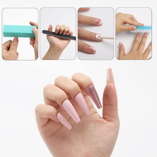 Orange manicure brush pack (12pcs)