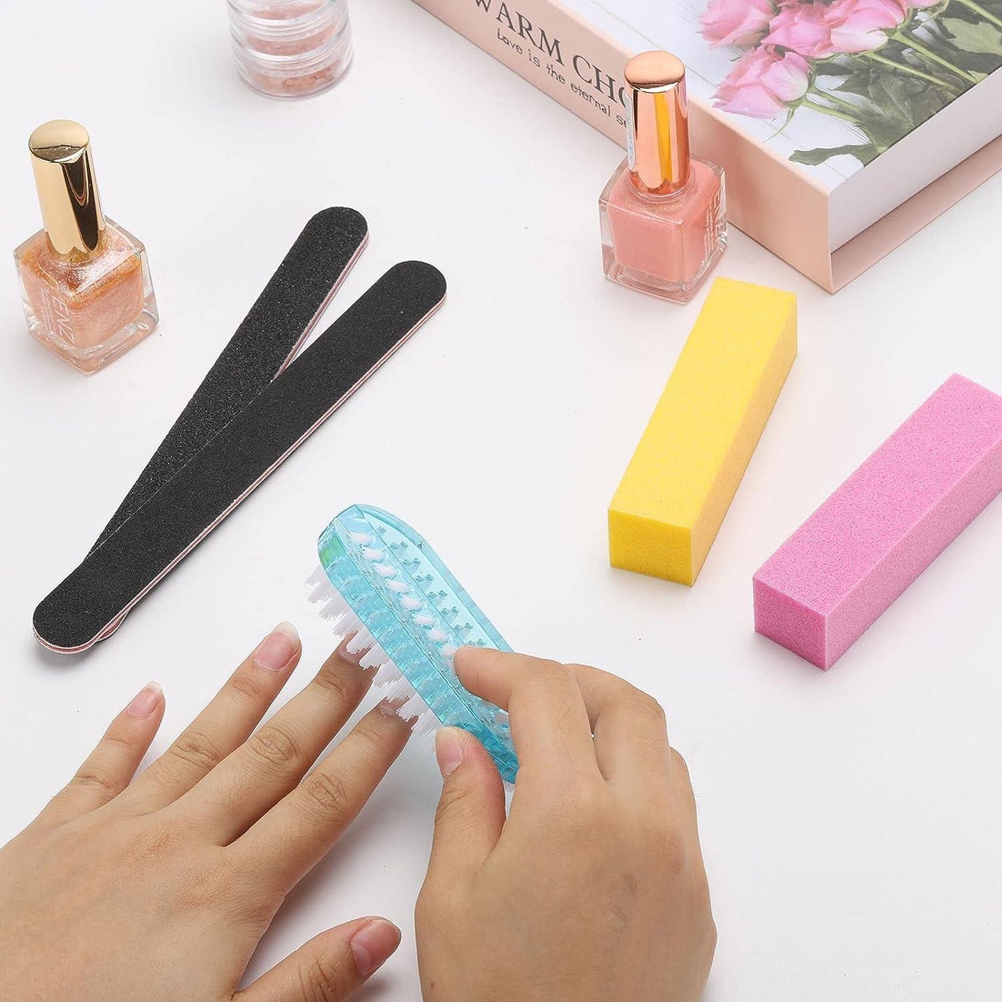Orange manicure brush pack (12pcs)