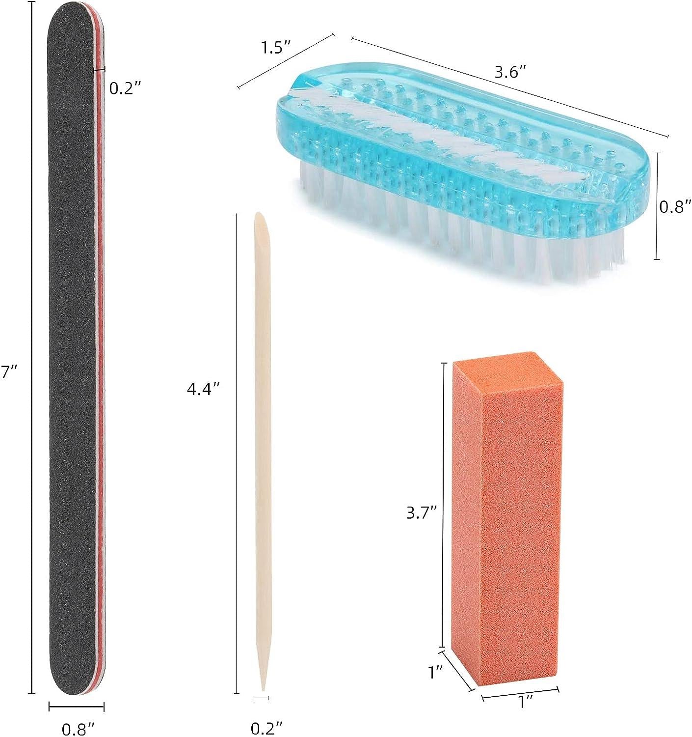 Orange manicure brush pack (12pcs)