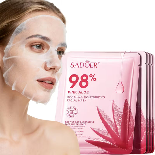 Pink aloe facial mask