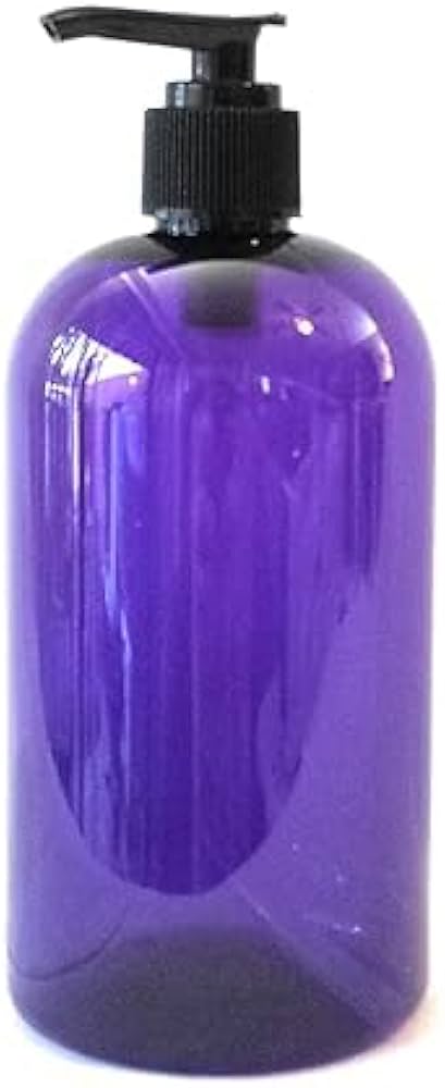 Purple pump bottle