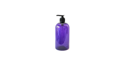 Purple pump bottle