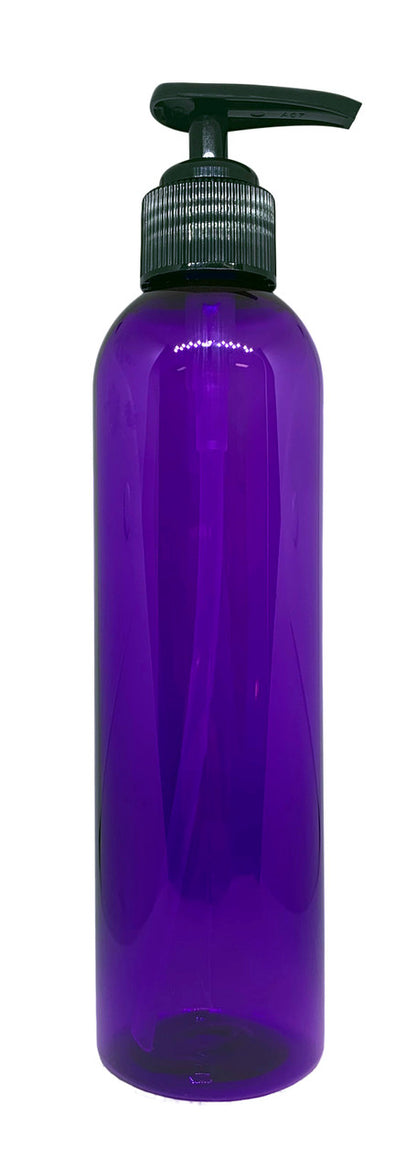 Purple pump bottle
