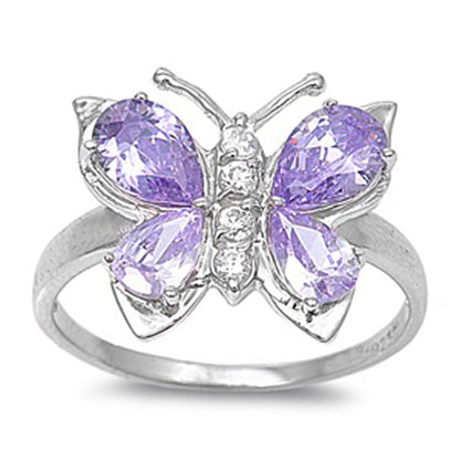 Purple butterfly ring