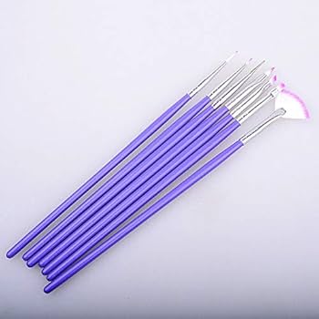 Purple manicure brush pack (12pcs)