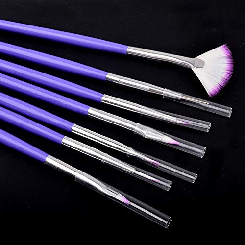 Purple manicure brush pack (12pcs)