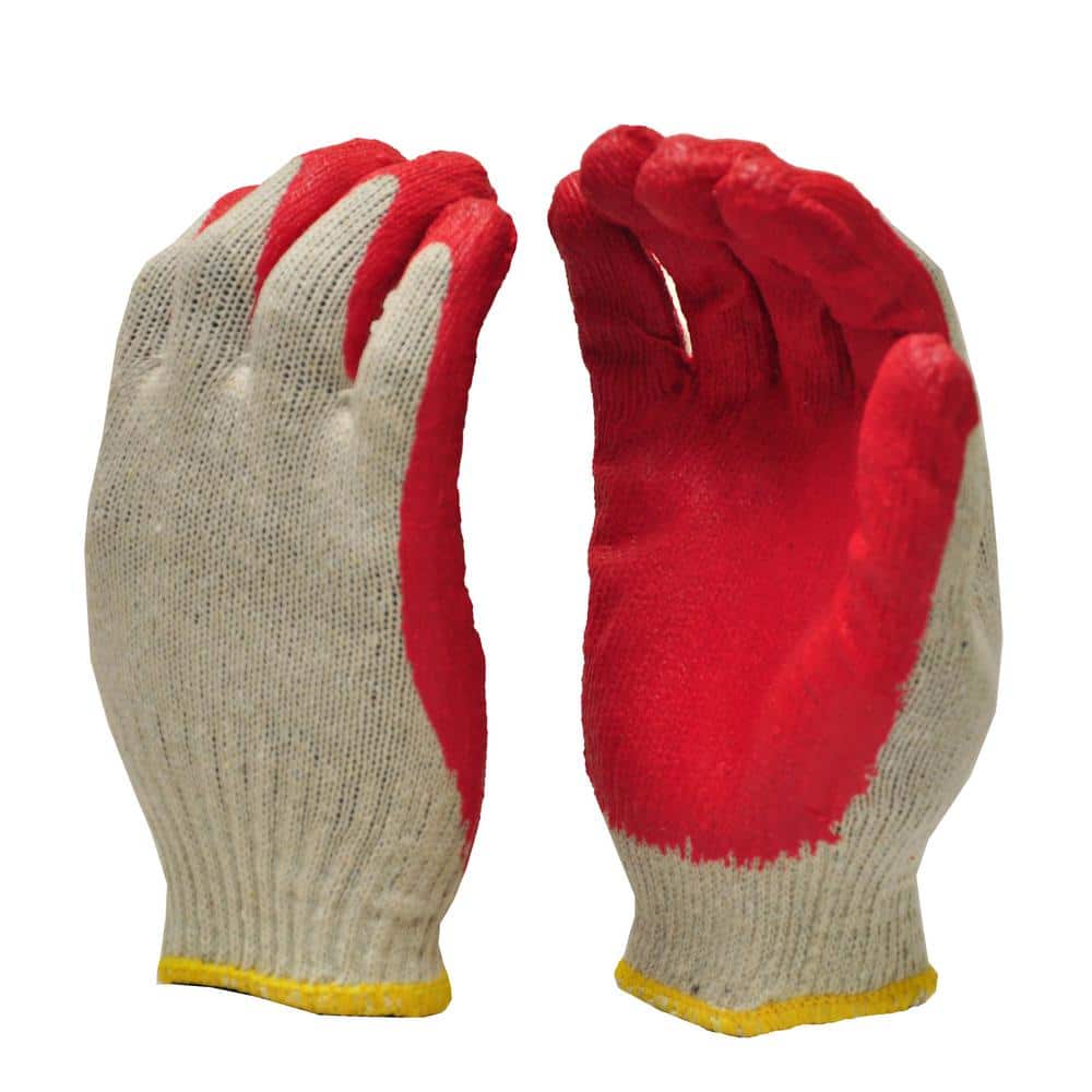 Red latex gloves large case