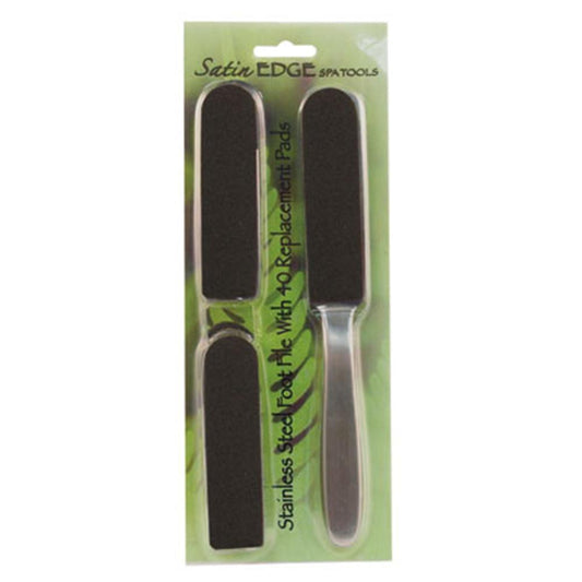 Satin edge stainless steel foot
