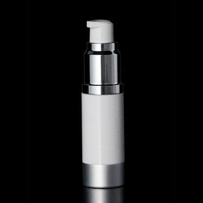 Silver pump bottle