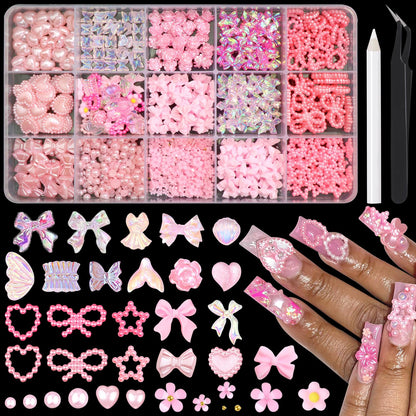 Small charms pack pink petals