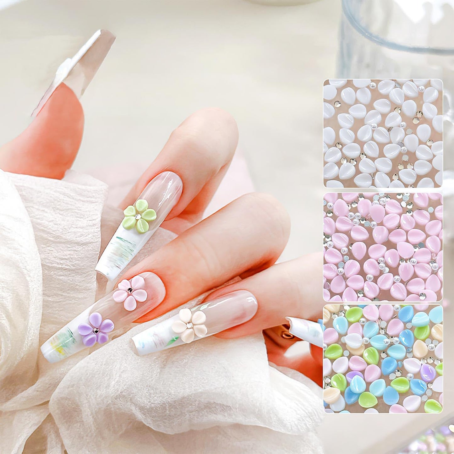 Small charms pack pink petals