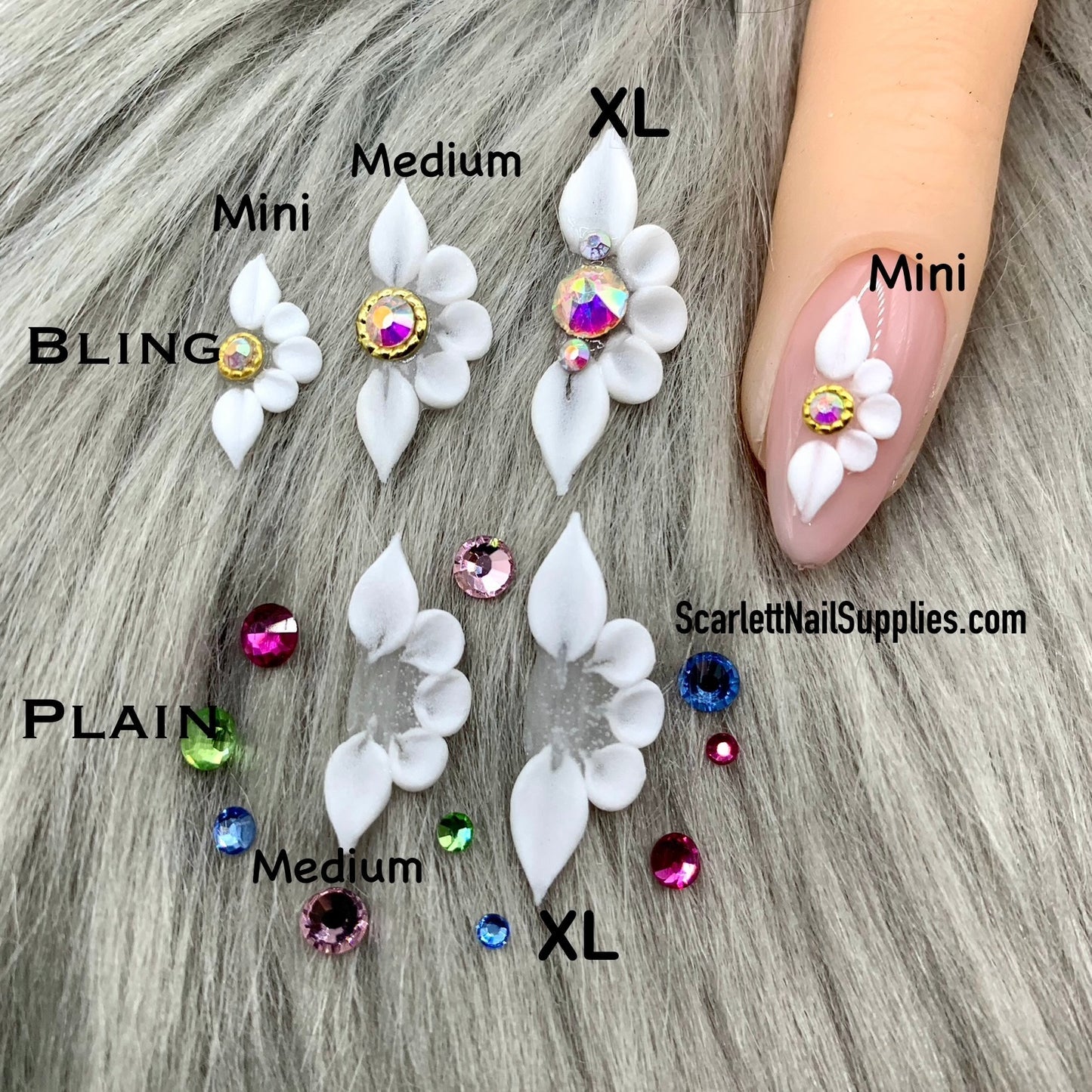 Small charms pack white flowers