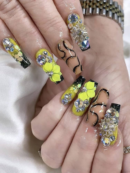 Small charms pack yellow flowers