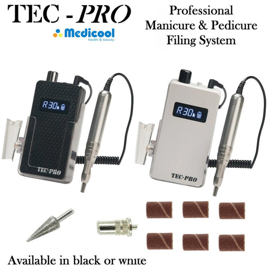 Tec-pro professional manicure & pedicure filing system white