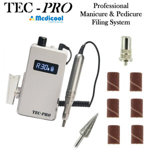 Tec-pro professional manicure & pedicure filing system black