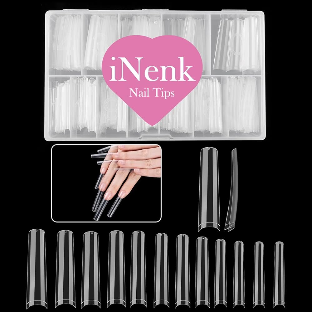 Nail Kingdom clear straight square tips #11