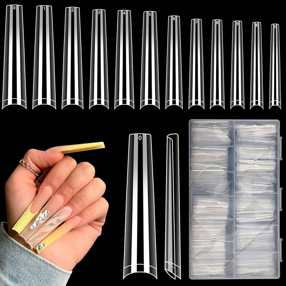 US Nails clear straight coffin tips #2
