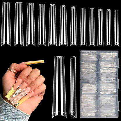 US Nails clear straight coffin tips #2