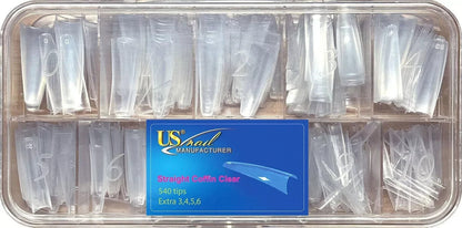 US Nails clear straight coffin tips #3