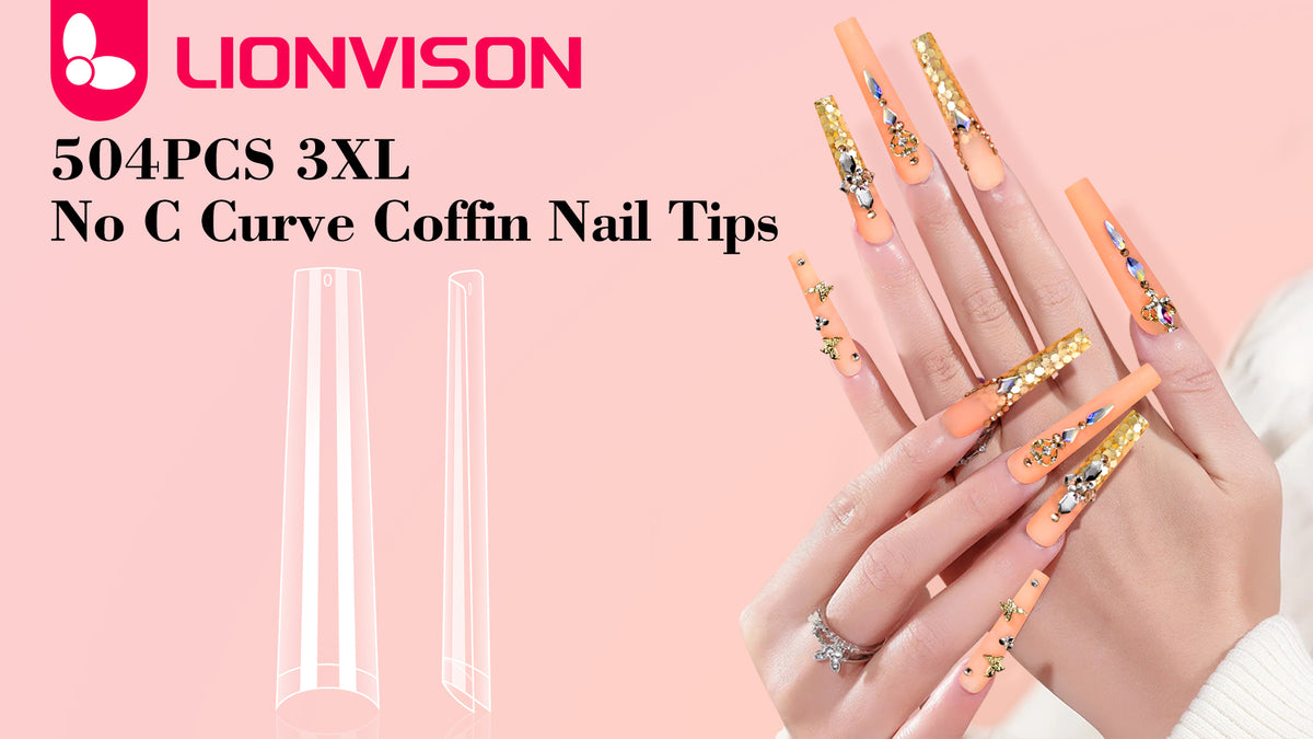 US Nails clear straight coffin tips #3
