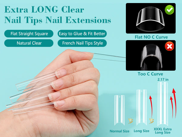 US Nails clear straight french tips #9