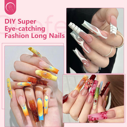 US Nails clear straight square long #1