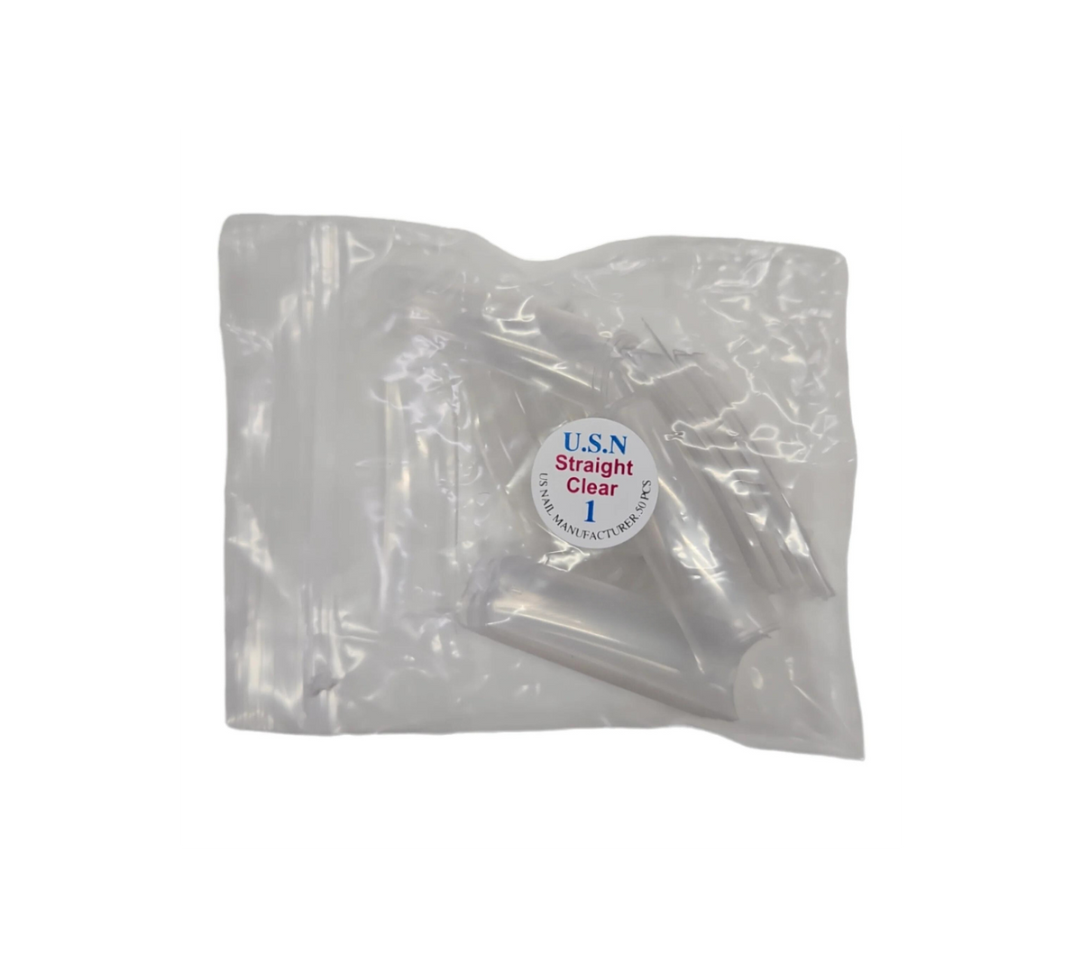 US Nails clear straight square long #1