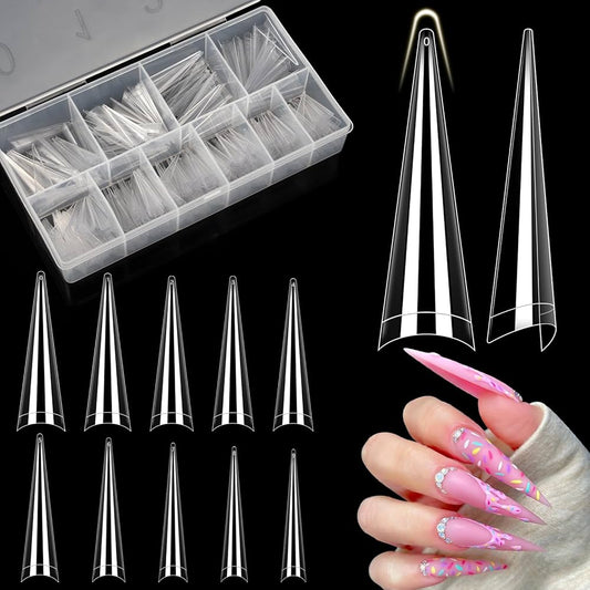 US Nails clear straight stiletto tips #10