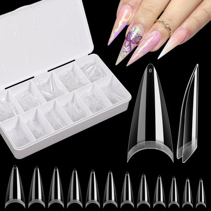 US Nails clear straight stiletto tips #10