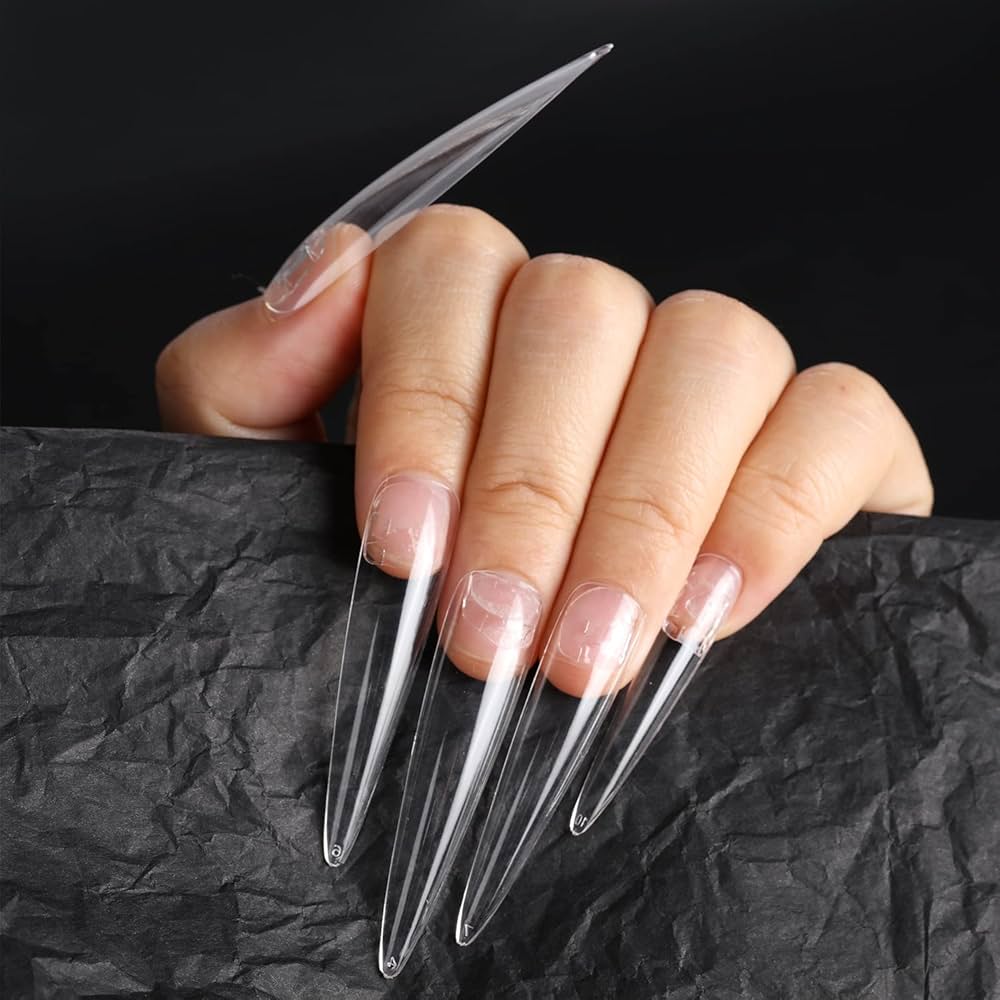 US Nails clear straight stiletto tips #2