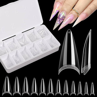US Nails clear straight stiletto tips #3