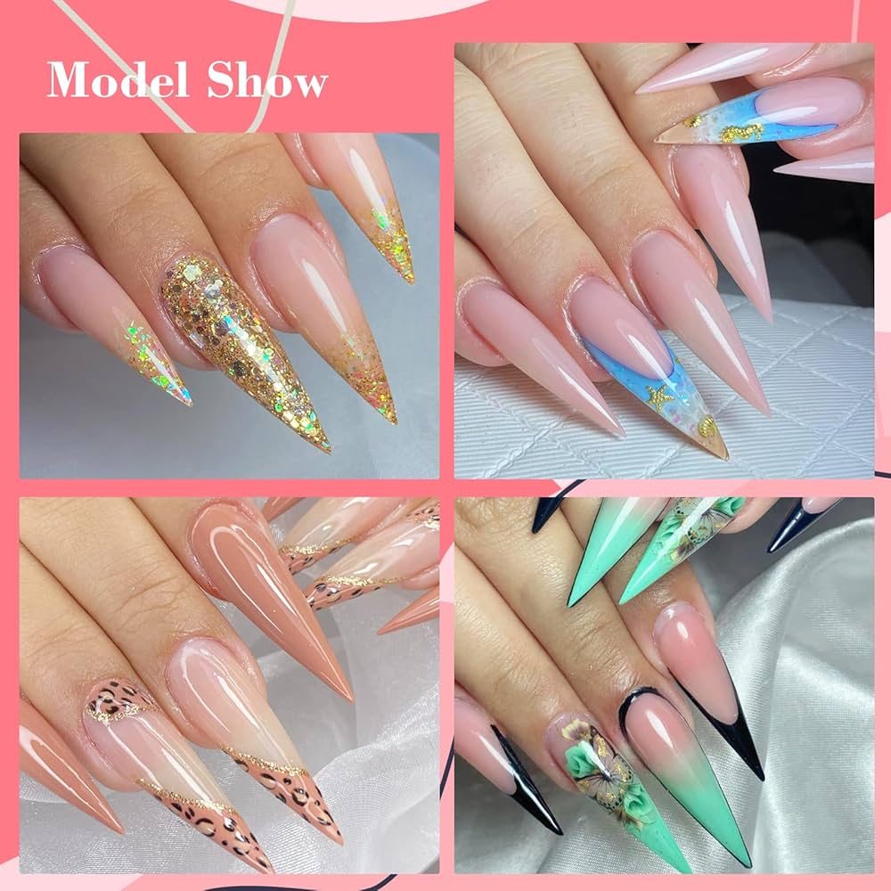 US Nails clear straight stiletto tips #5
