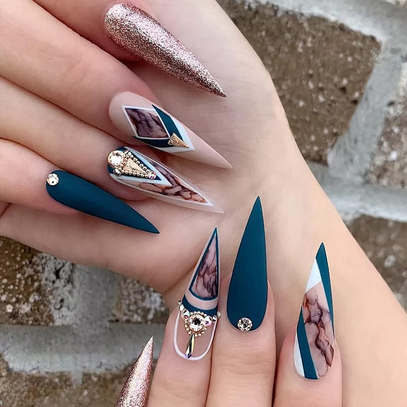 US Nails clear straight stiletto tips #5