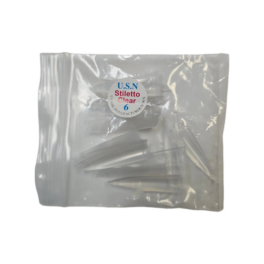 US Nails clear straight stiletto tips #6