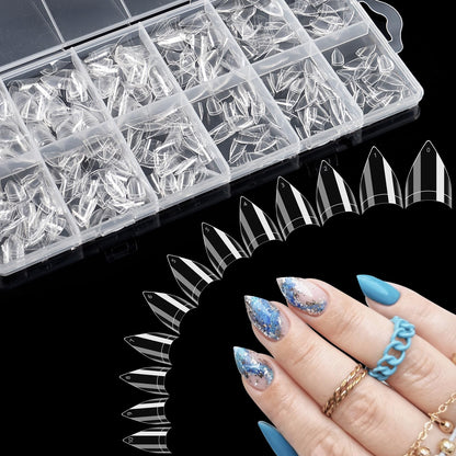 US Nails clear straight stiletto tips #6