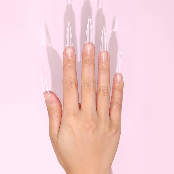 US Nails clear straight stiletto tips #8