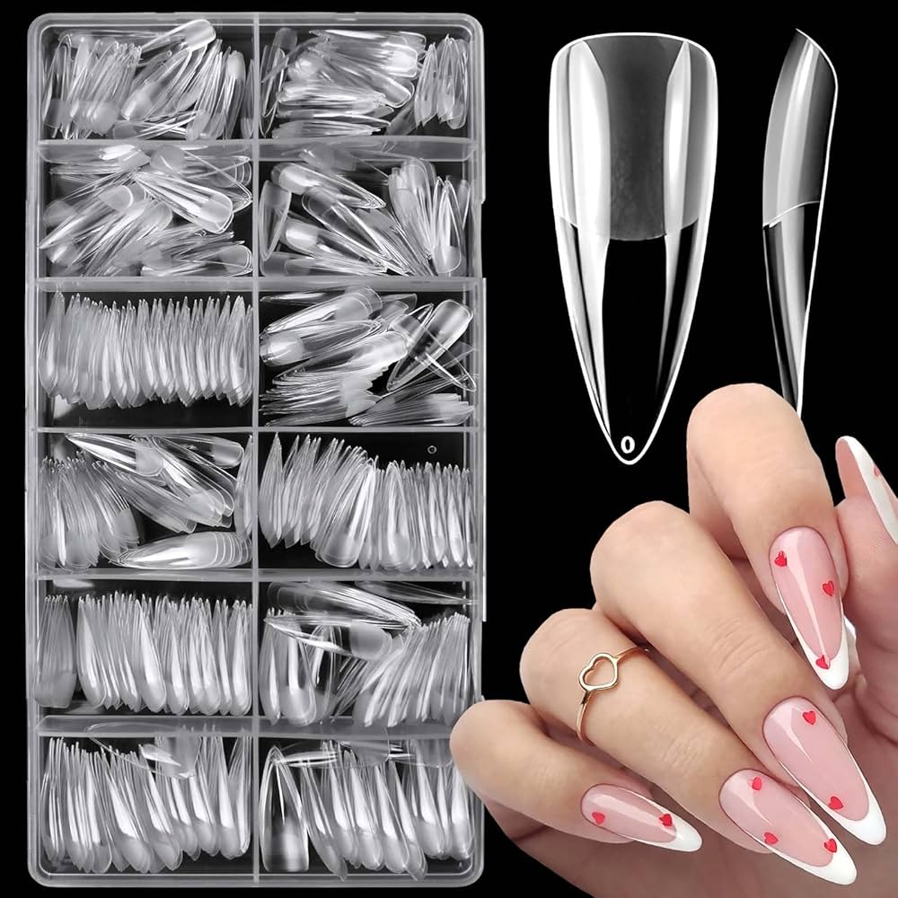 US Nails clear straight stiletto tips #8