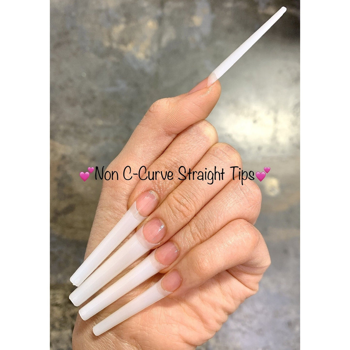 US Nails natural straight coffin tips #4