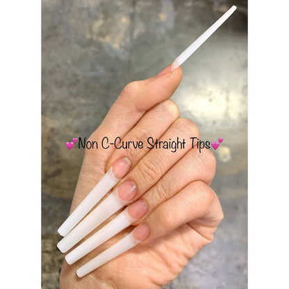 US Nails natural straight coffin tips #4