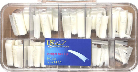 US Nails natural straight coffin tips #5