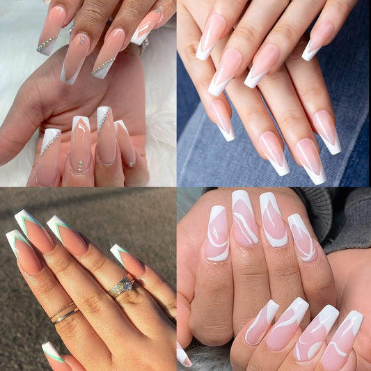 US Nails natural straight french tips #7