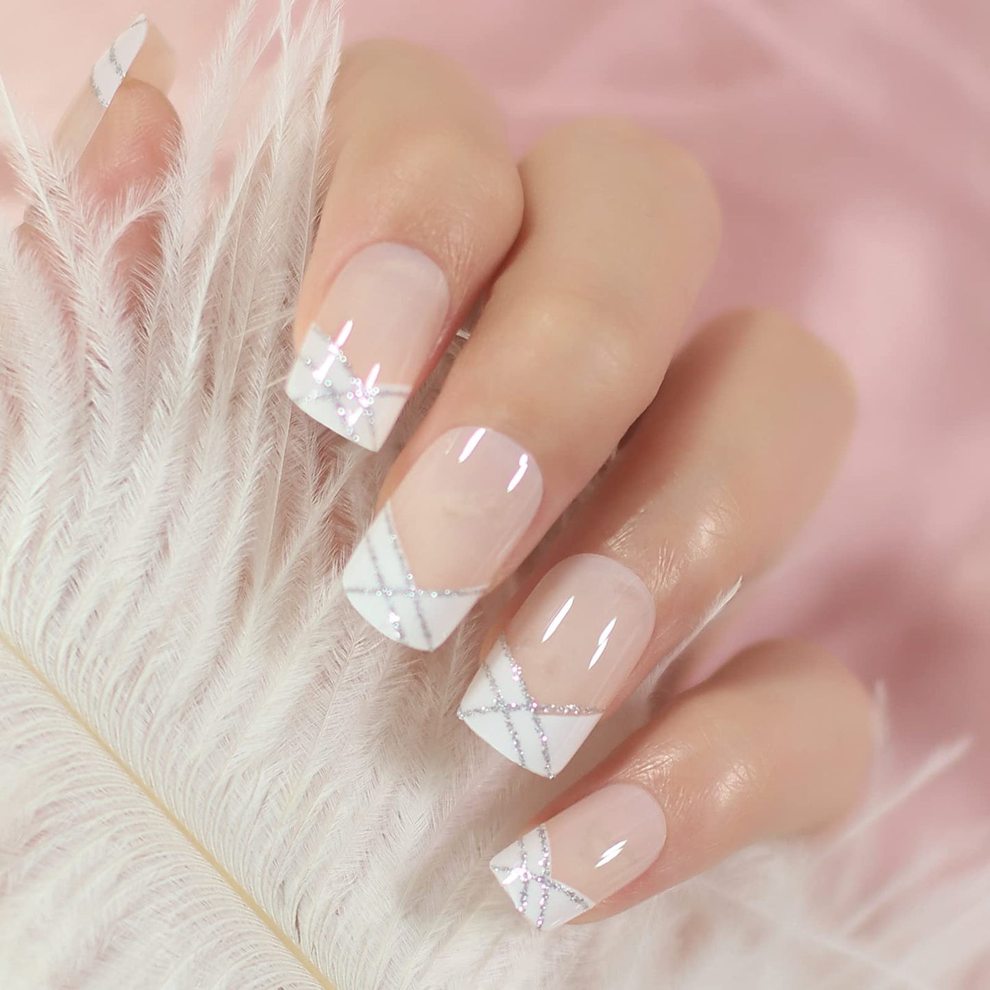 US Nails natural straight french tips #7