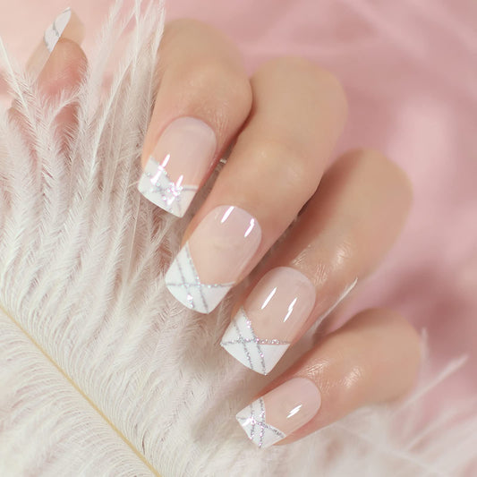 US Nails natural straight french tips #7
