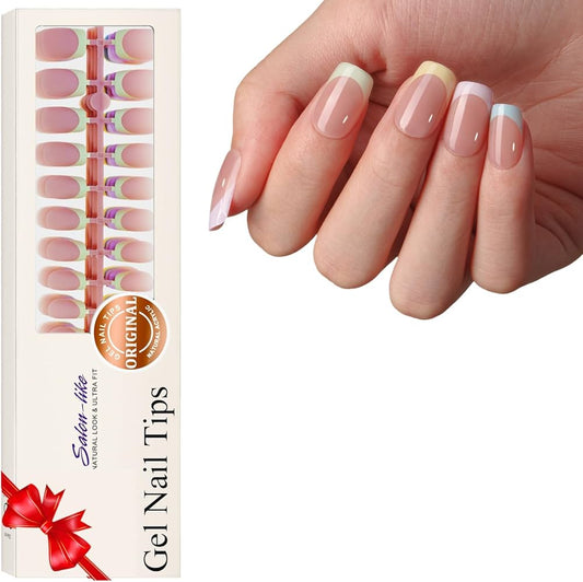US Nails natural straight french tips #8