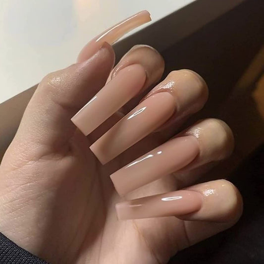 US Nails natural straight square long #2