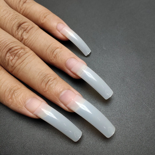 US Nails natural straight square long #4