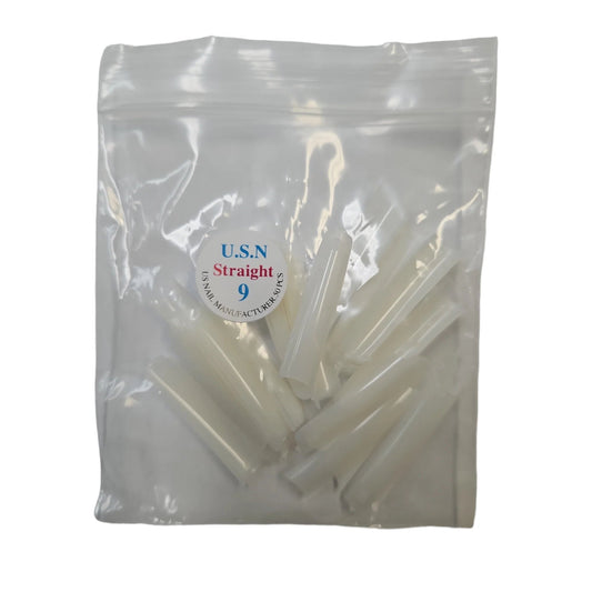 US Nails natural straight square long #9