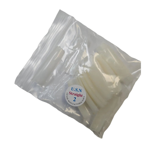 US Nails natural straight square long #9