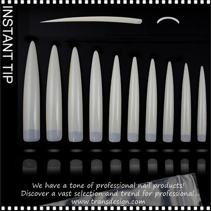 US Nails natural straight stiletto tips #5
